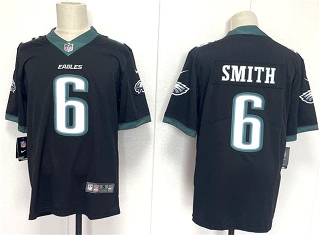 Men's Philadelphia Eagles #6 DeVonta Smith Black 2024 New Vapor Untouchable Limited Stitched Football Jersey